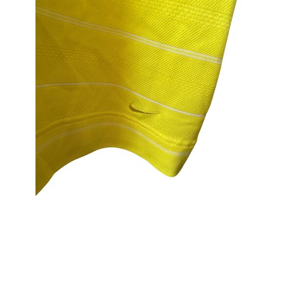 NIKE GOLF Dri-Fit Yellow & White Stripe Sleeveless Polo Shirt Women's XL New - Picture 5 of 8